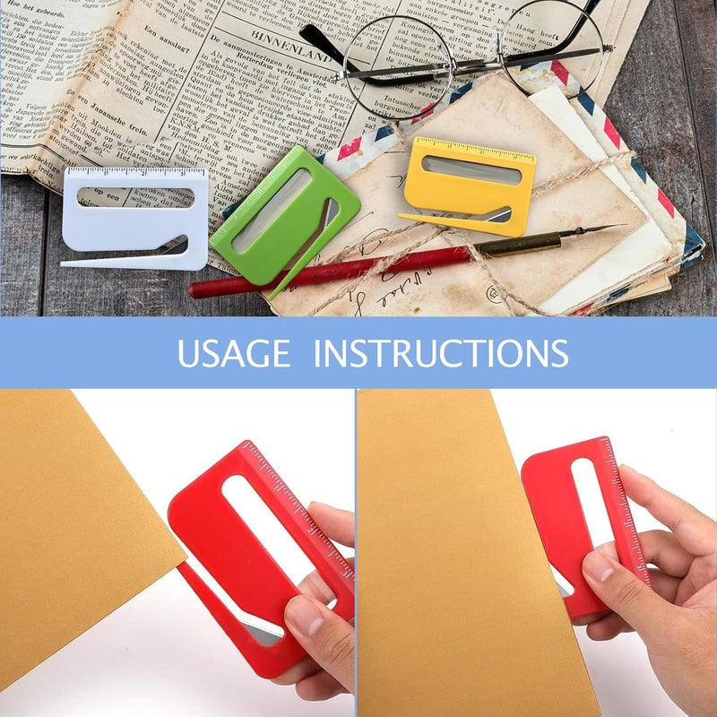 HISAKYST 6pcs Mail Opener,2025 Upgraded Envelope Opener with Magnifier, Letter Openers - Image 3